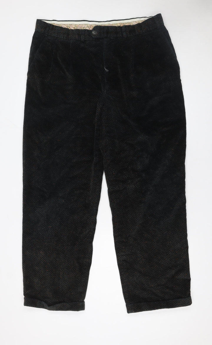 Marks and Spencer St Michael Men’s Green Corduroy Trousers 36W 29L Vintage