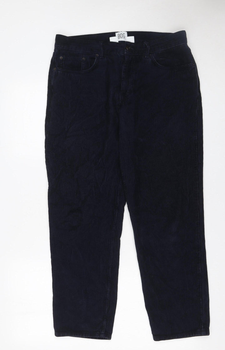 BDG Urban Outfitters Women Blue Corduroy Chino Trousers W32 L30