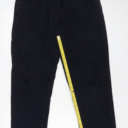 BDG Urban Outfitters Women Blue Corduroy Chino Trousers W32 L30