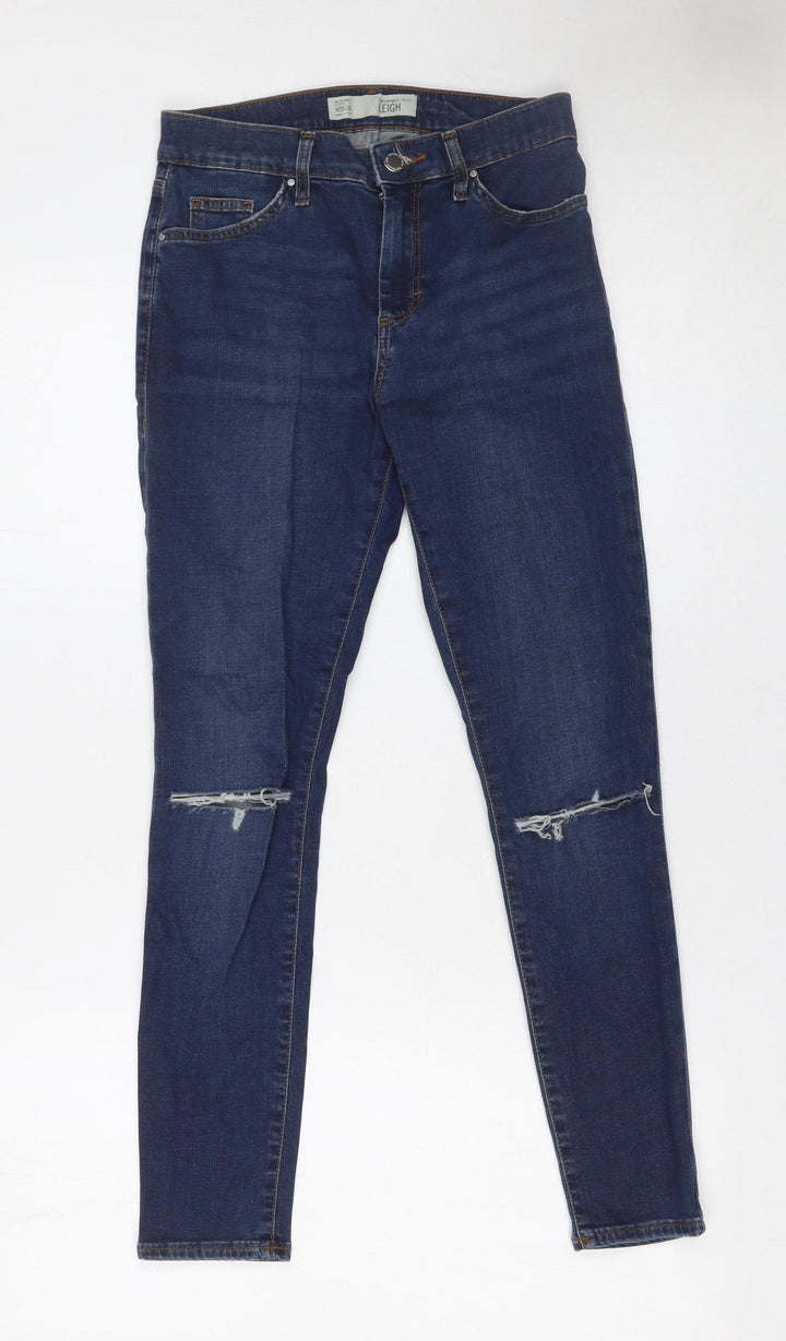 Topshop Women’s Blue Leigh Skinny Jeans Size 8 W26 L28