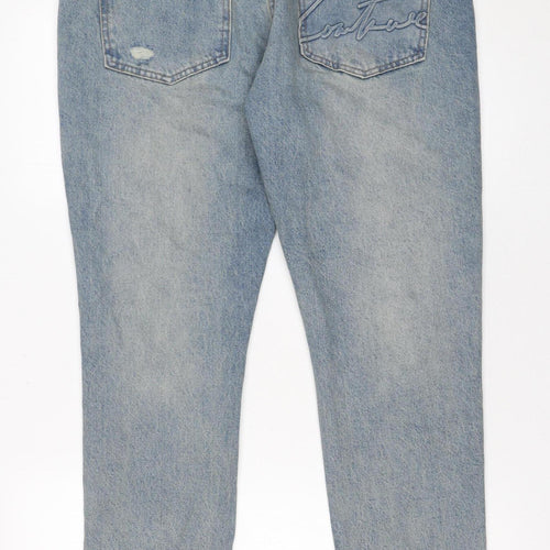 Couture Men's Blue Distressed Straight Jeans Size 32 Denim