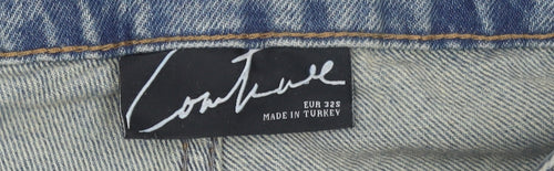 Couture Men's Blue Distressed Straight Jeans Size 32 Denim