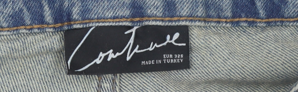 Couture Men's Blue Distressed Straight Jeans Size 32 Denim