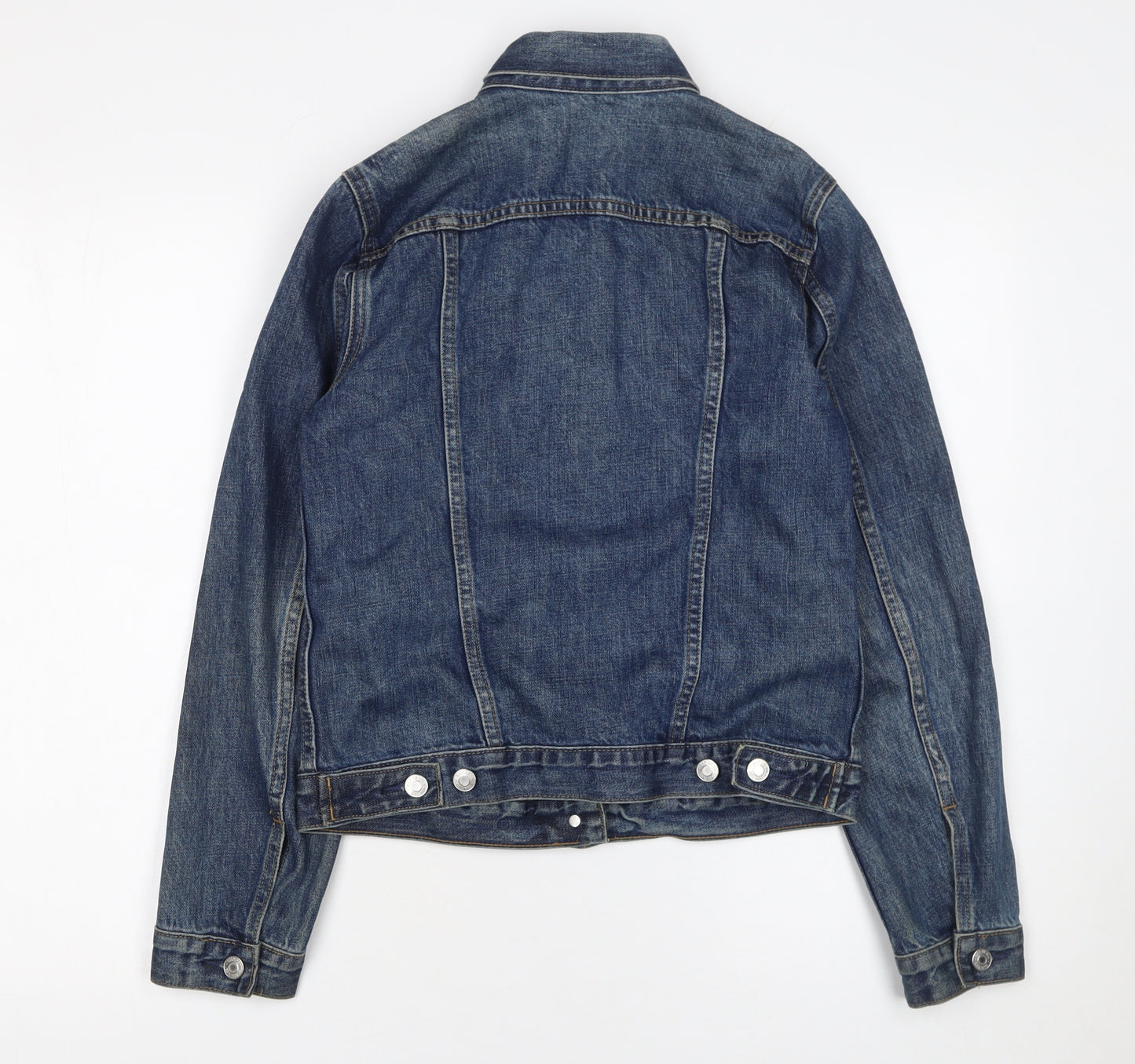 Gap Women Blue Denim Basic Jacket XS Classic Fit