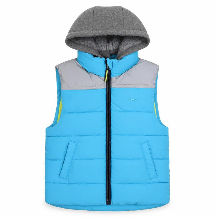Debenhams Boys Blue Hooded Padded Bodywarmer Gilet 4-5 Years Polyester