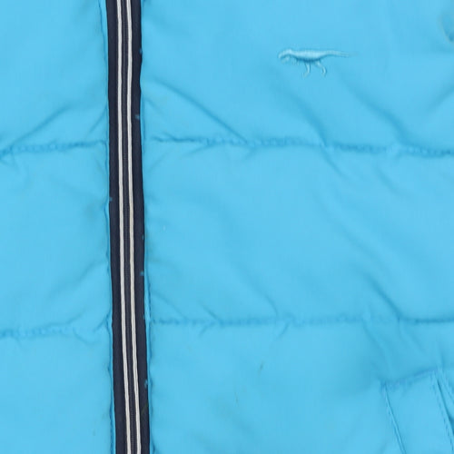 Debenhams Boys Blue Hooded Padded Bodywarmer Gilet 4-5 Years Polyester