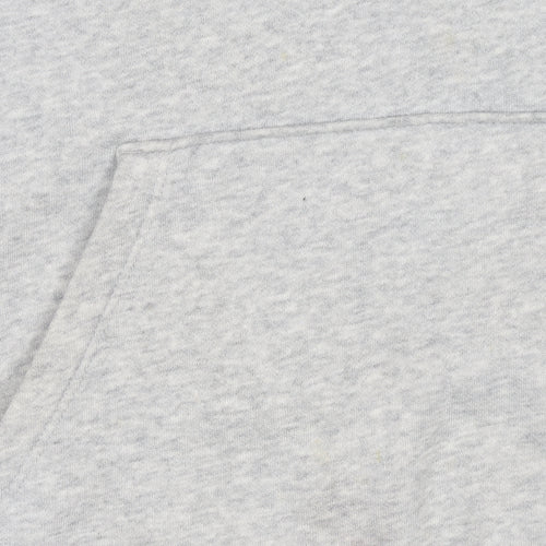 PUMA Womens Grey Pullover Hoodie Size 12 Cotton Blend Logo Print