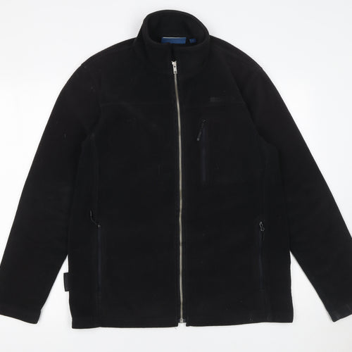 Mountain Warehouse Men's Black Fleece Jacket Size M Outdoor Zip Front
