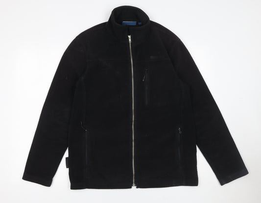 Mountain Warehouse Men's Black Fleece Jacket Size M Outdoor Zip Front
