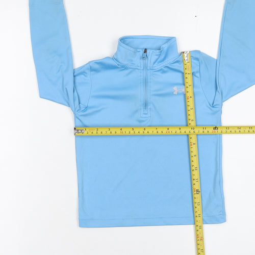 Under Armour Boys Blue 2-3 Years 1/4 Zip Long Sleeve Sports Sweatshirt