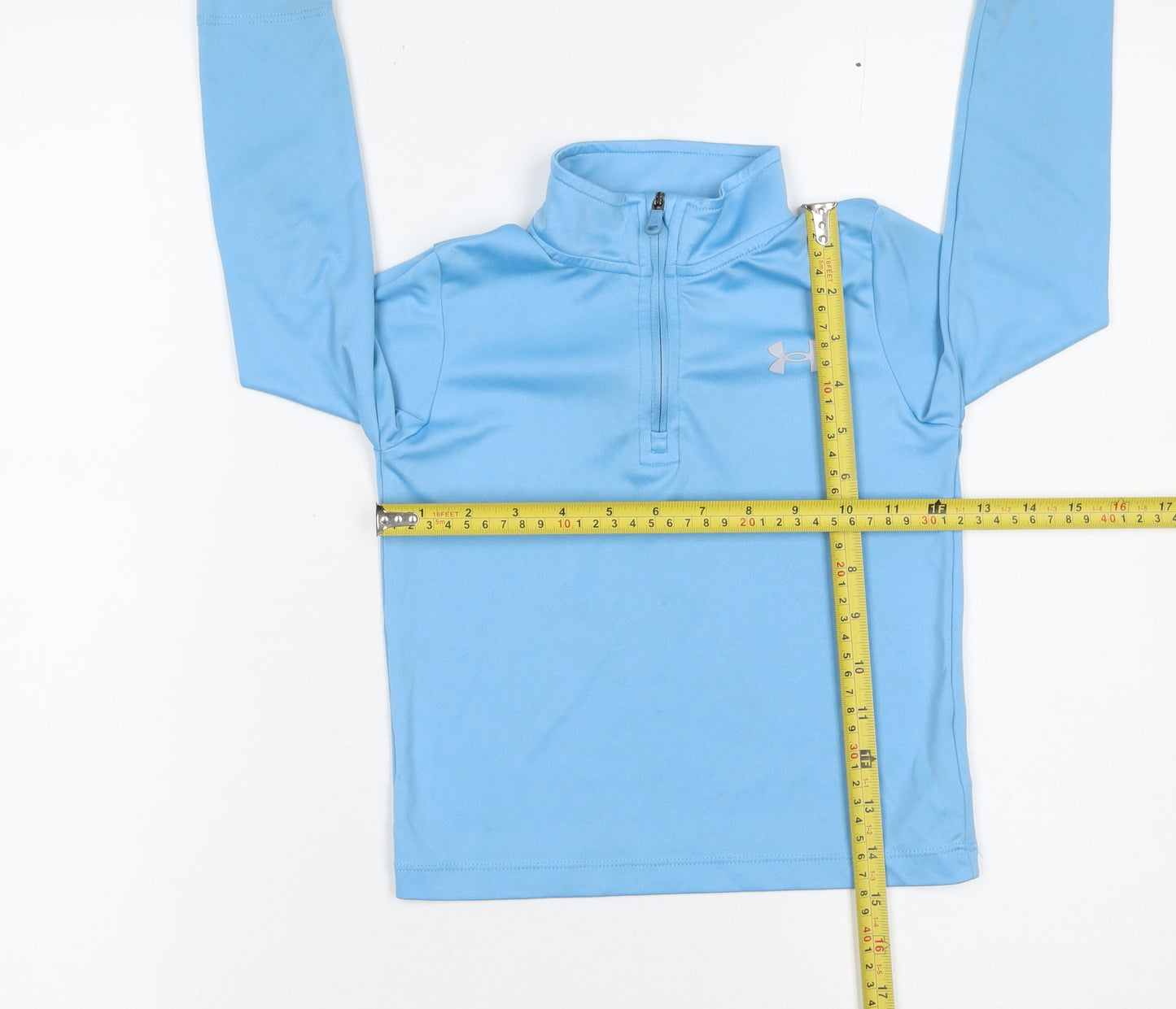 Under Armour Boys Blue 2-3 Years 1/4 Zip Long Sleeve Sports Sweatshirt