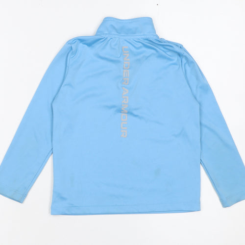 Under Armour Boys Blue 2-3 Years 1/4 Zip Long Sleeve Sports Sweatshirt
