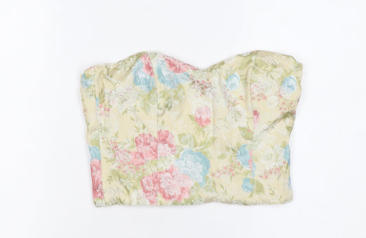 Jean Paul Women's Multicoloured Floral Strapless Camisole Top Size 10