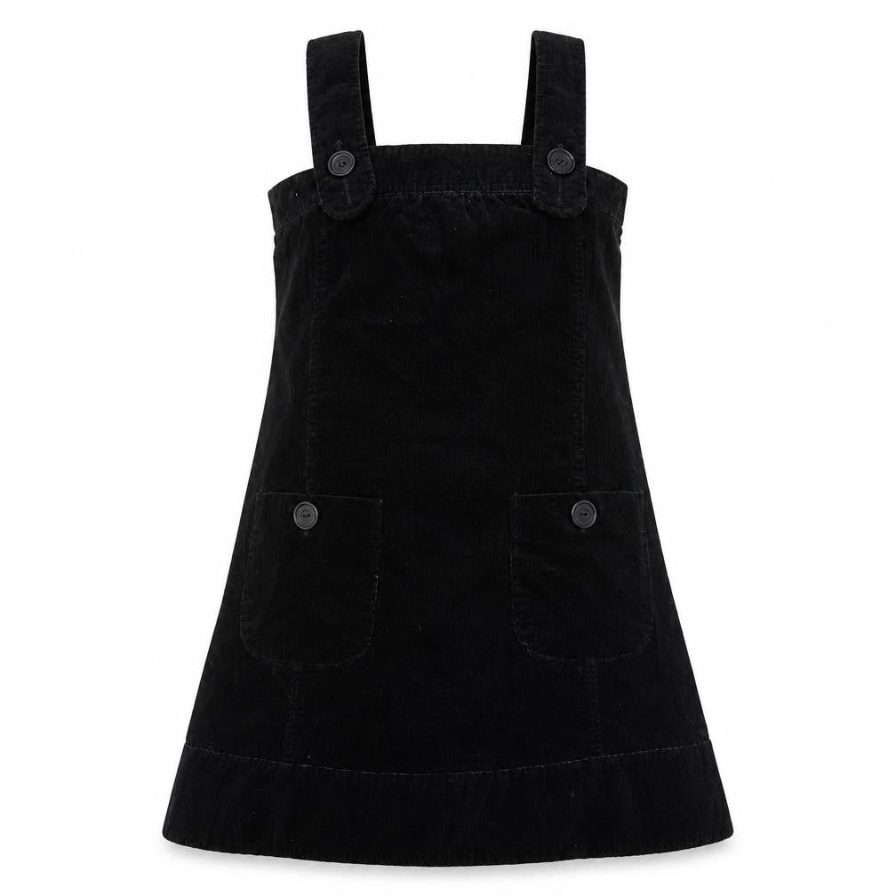 Vero Moda Women's Black Corduroy Pinafore Dress Size 10