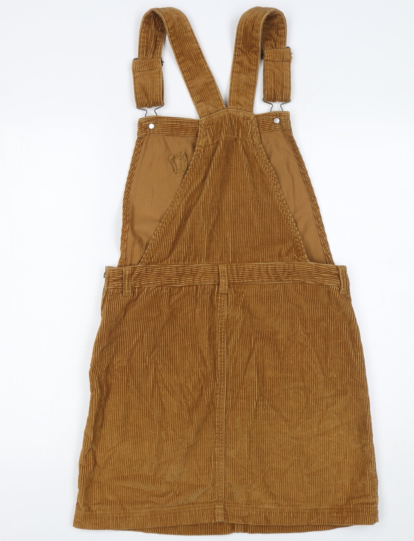 Next Women Brown Corduroy Pinafore Dress UK 8 Casual Retro Style