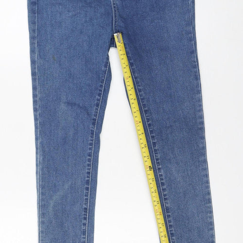 FAE London Womens Blue Size 8 Skinny Denim Jeans Button Fly Stretch