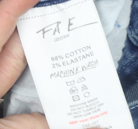 FAE London Womens Blue Size 8 Skinny Denim Jeans Button Fly Stretch