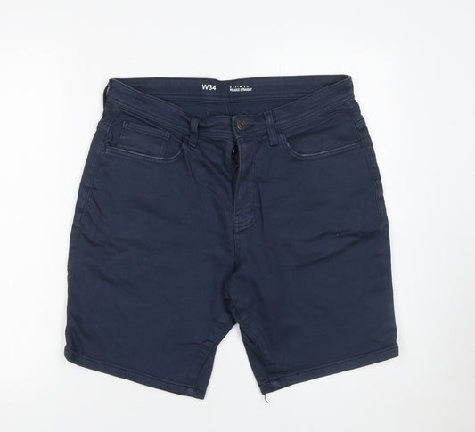 Denim Co Men’s Blue Relaxed Fit Chino Shorts W34