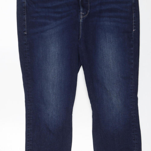 Good American Womens Blue Skinny Jeans Size 20 Plus Stretch Denim
