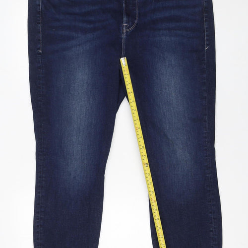 Good American Womens Blue Skinny Jeans Size 20 Plus Stretch Denim