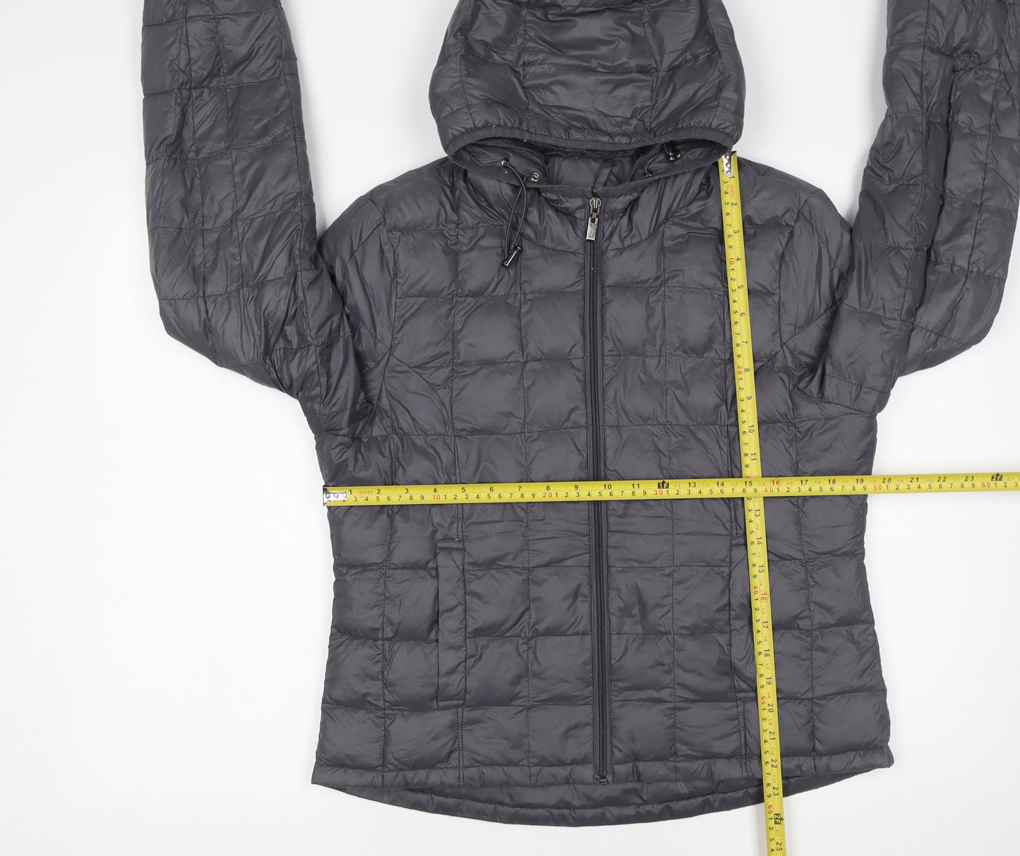 OVS Girls Grey XL Hooded Puffer Jacket Lightweight Quilted Coat