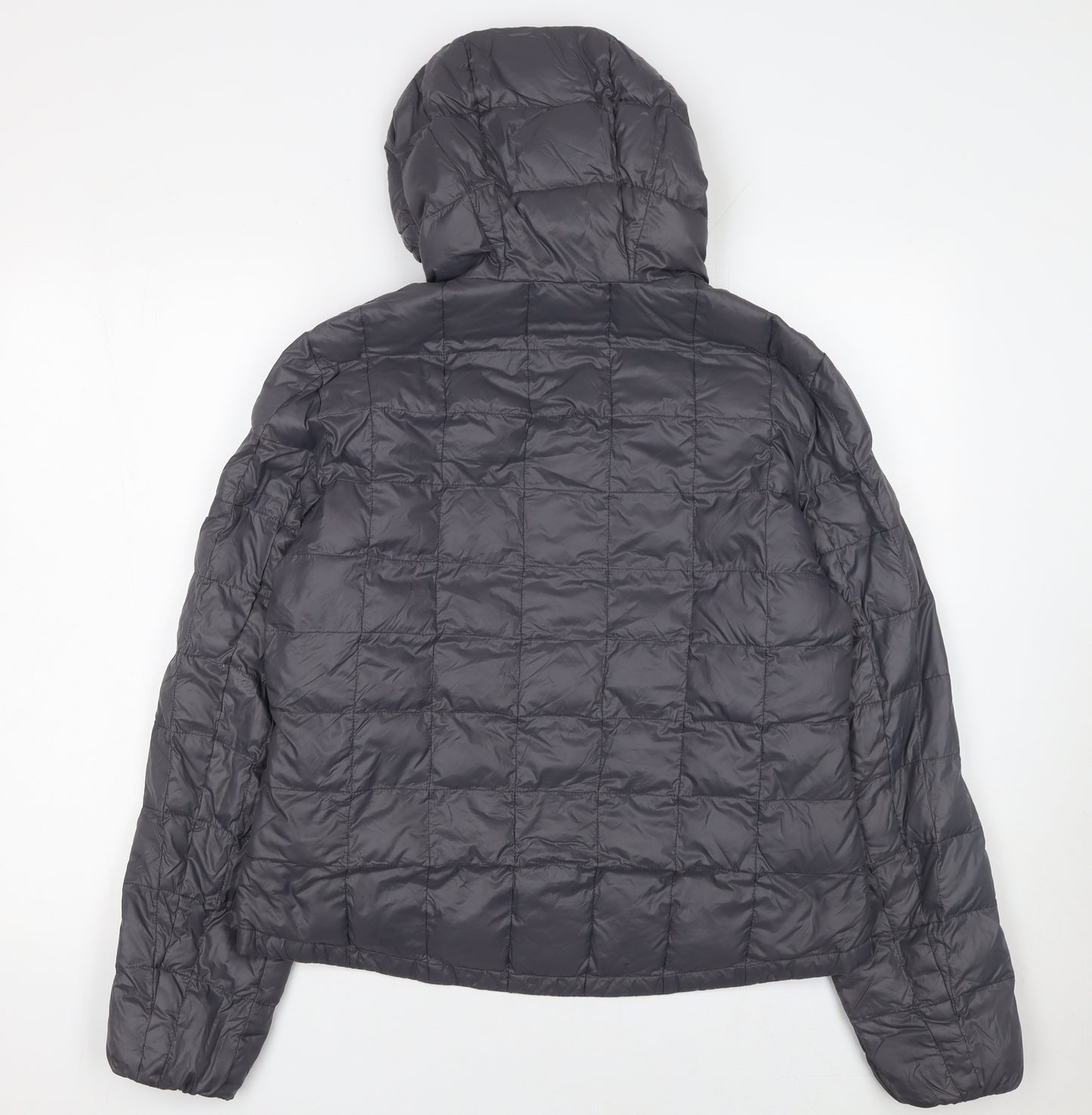 OVS Girls Grey XL Hooded Puffer Jacket Lightweight Quilted Coat