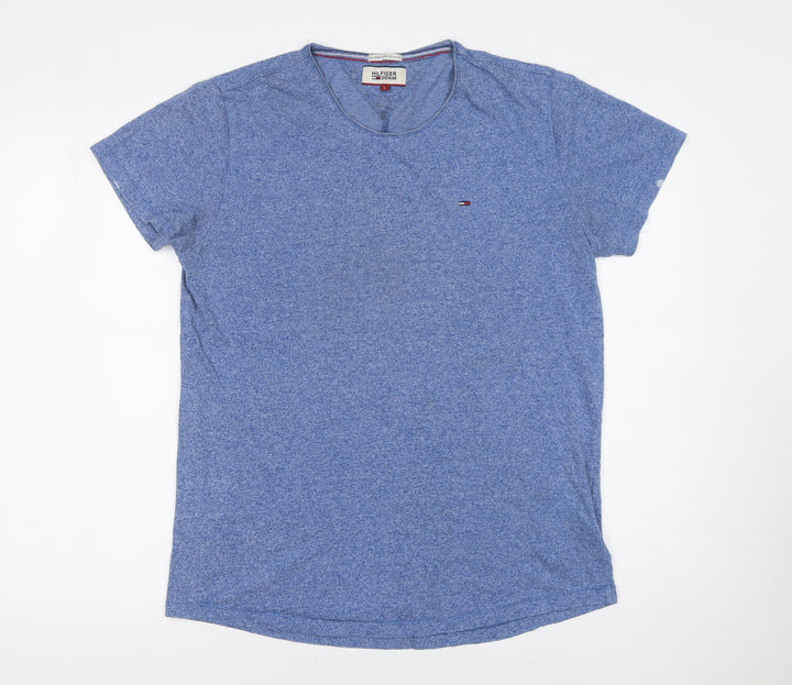 Tommy Hilfiger Men’s Blue Cotton Jersey Crew Neck T-Shirt Size L