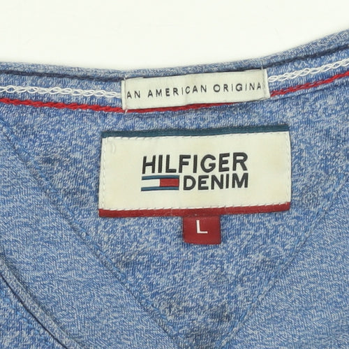 Tommy Hilfiger Men’s Blue Cotton Jersey Crew Neck T-Shirt Size L