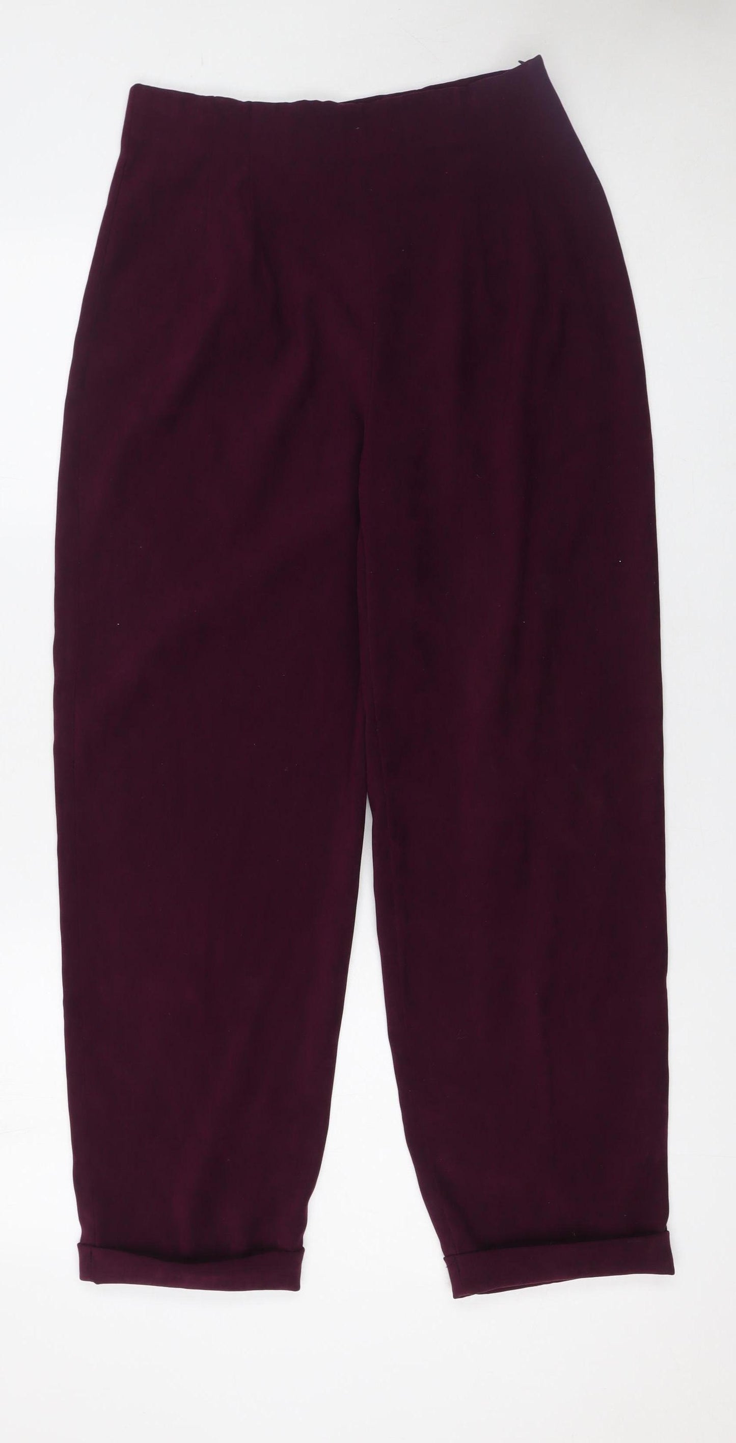 Briggs New York Women's Purple Pull-On Stretch Trousers Size 10