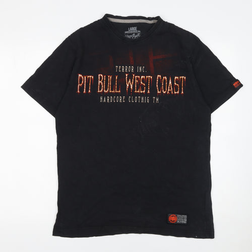 Pit Bull West Coast Men’s Black Large Gothic Graphic T-Shirt