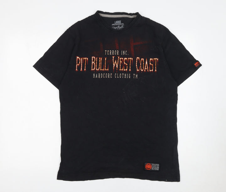 Pit Bull West Coast Men’s Black Large Gothic Graphic T-Shirt