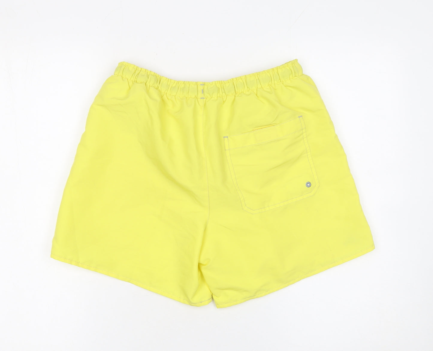 Tribord Men’s Yellow Athletic Beach Shorts Size M Polyester Quick Dry