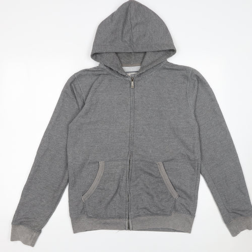 Cotton On Men's Grey Full Zip Hoodie Size S Fleece Casual Sportswear
