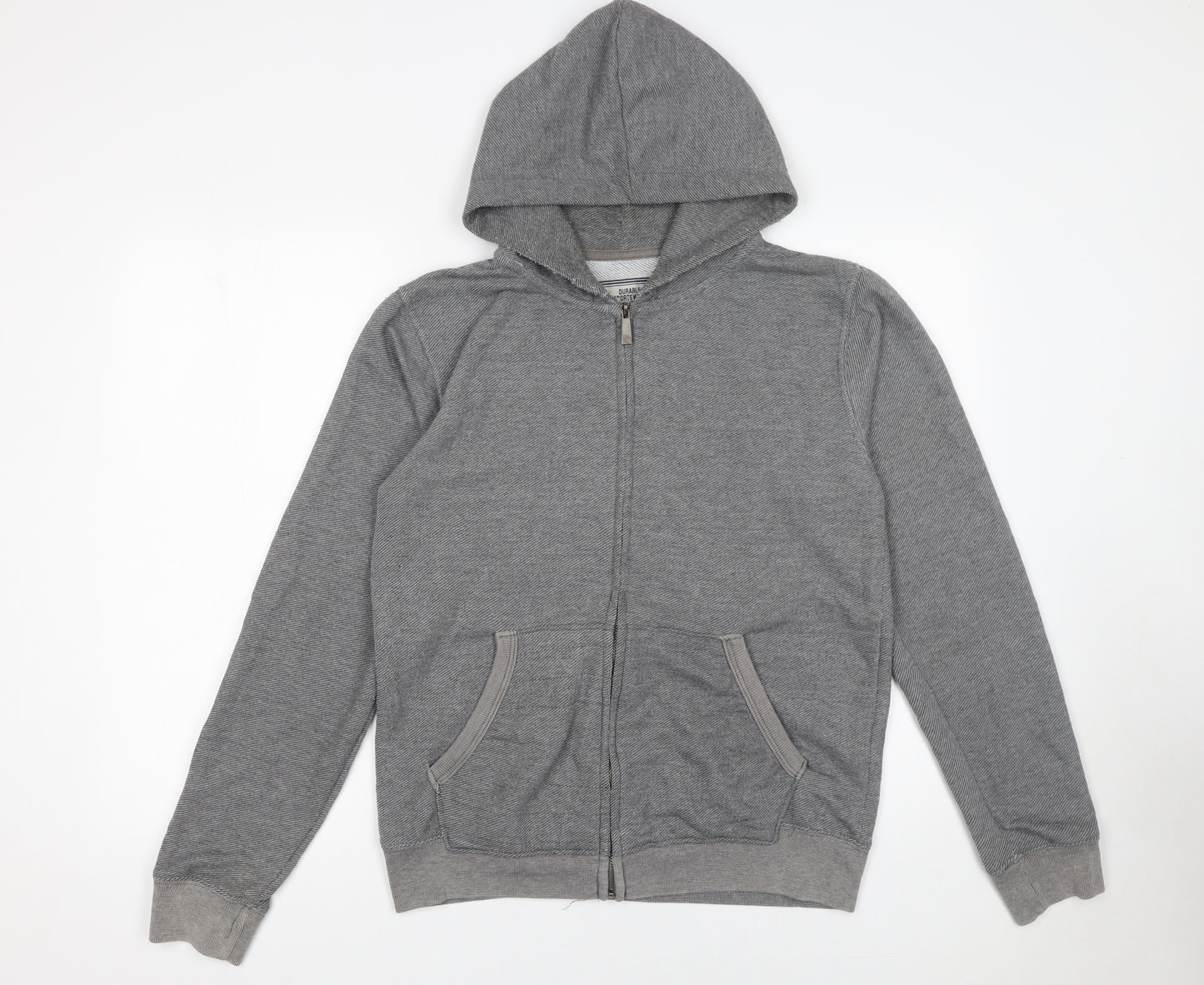 Cotton On Men's Grey Full Zip Hoodie Size S Fleece Casual Sportswear