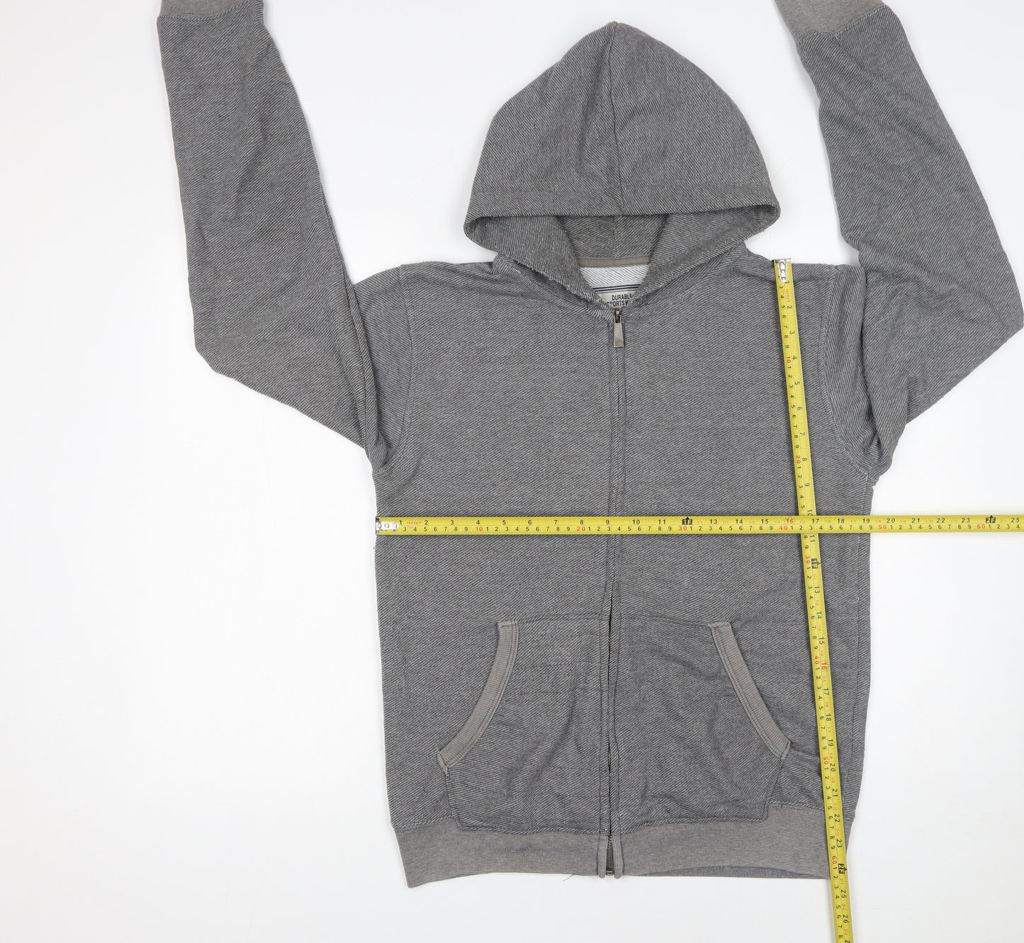 Cotton On Men's Grey Full Zip Hoodie Size S Fleece Casual Sportswear