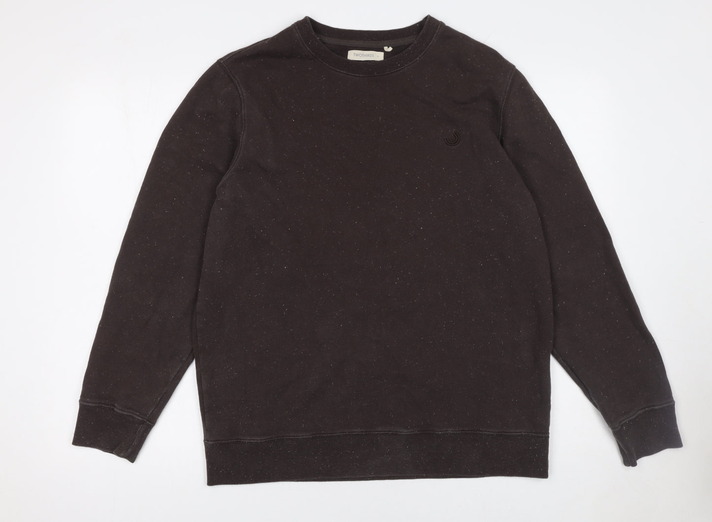 TWOTHIRDS Men's Black Medium Crew Neck Pullover Sweatshirt
