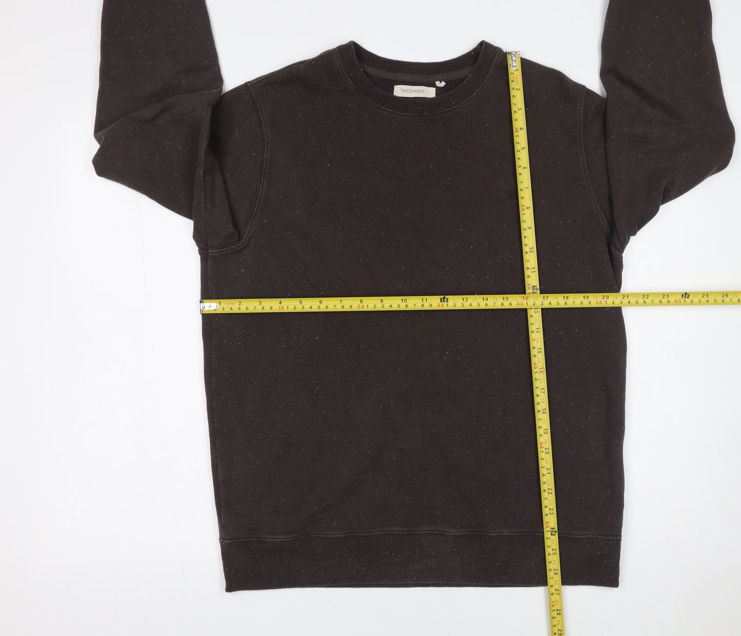 TWOTHIRDS Men's Black Medium Crew Neck Pullover Sweatshirt