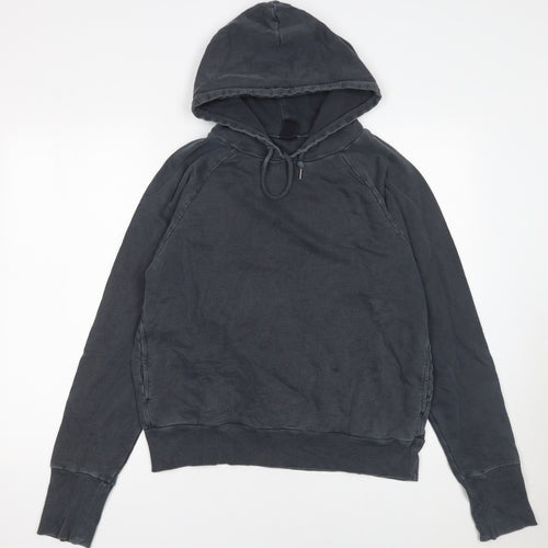 GAP Women’s Black Pullover Hoodie L Relaxed Fit Cotton Blend