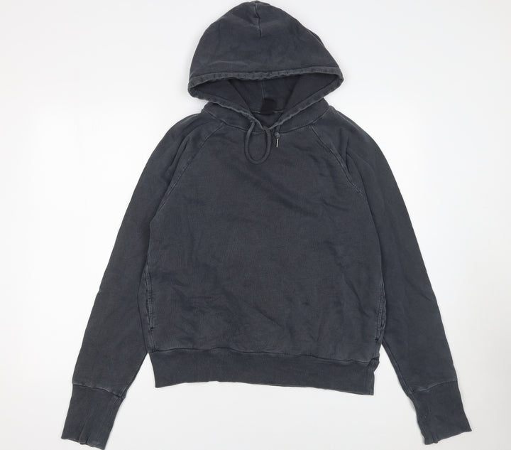 GAP Women’s Black Pullover Hoodie L Relaxed Fit Cotton Blend