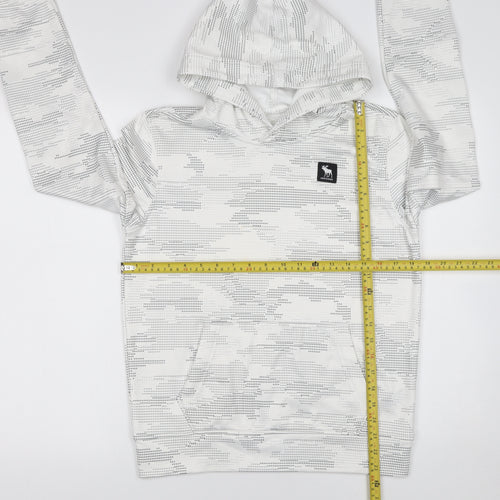Abercrombie Boys White Camouflage Pullover Hoodie Size 13-14 Years