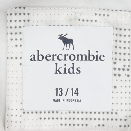 Abercrombie Boys White Camouflage Pullover Hoodie Size 13-14 Years