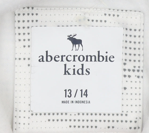 Abercrombie Boys White Camouflage Pullover Hoodie Size 13-14 Years