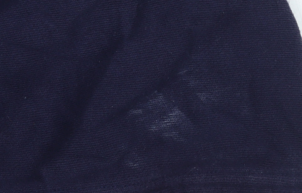 GAP Womens Navy Hoodie L Cotton Logo Print Casual Pullover