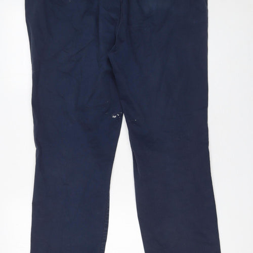 Beaufort & Blake Men’s Blue Chino Trousers Size 38 Regular Cotton