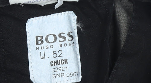 Hugo Boss Men’s Black Corduroy Chino Trousers Size 36W Regular Fit