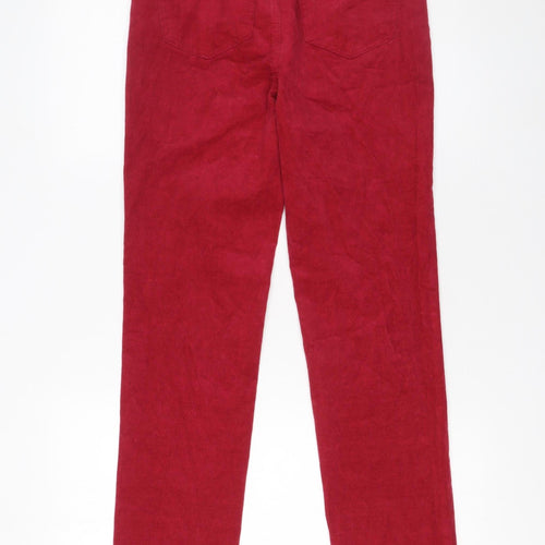 Marks and Spencer Women’s Red Cotton Stretch Chino Trousers Size 8 Short