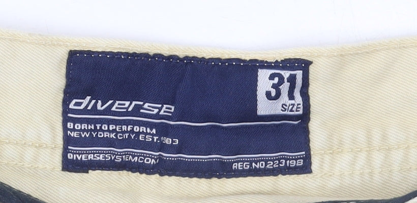 Diverse Men's Beige Chino Shorts Size 31 Regular Fit Summer