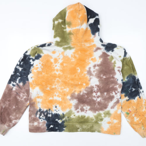 PrettyLittleThing Womens Tie Dye Pullover Hoodie Multicoloured UK 6