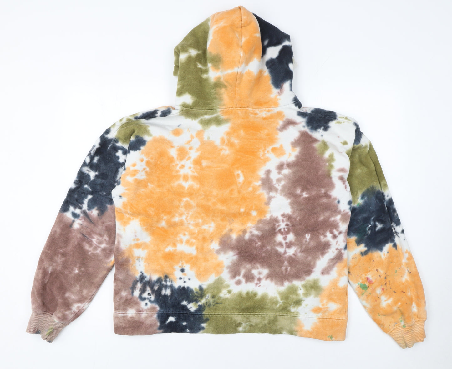 PrettyLittleThing Womens Tie Dye Pullover Hoodie Multicoloured UK 6