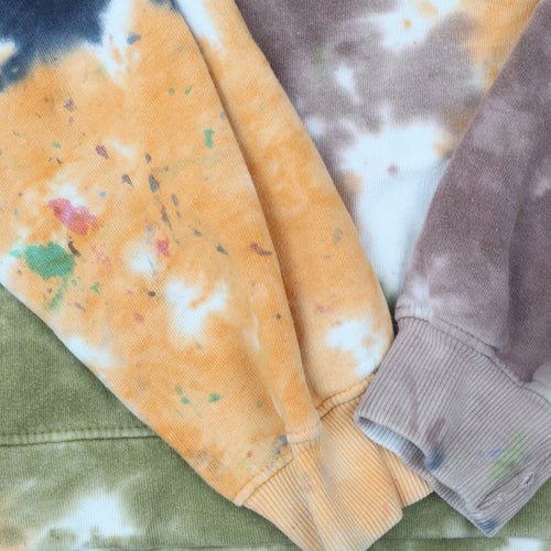 PrettyLittleThing Womens Tie Dye Pullover Hoodie Multicoloured UK 6